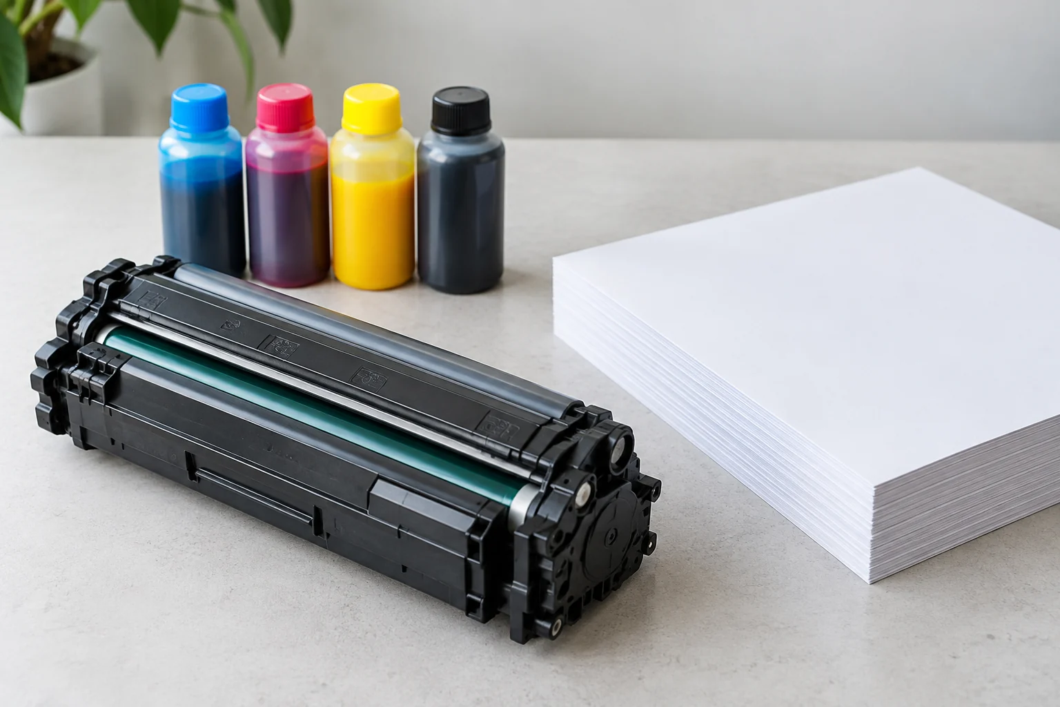 Toner i kolorowe atramenty do drukarek